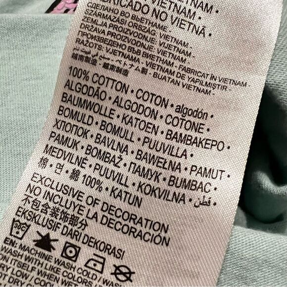 Converse All Star Blue Glitter Graphic Tee Shirt Girls Large - Picture 4 of 5